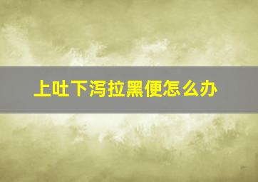 上吐下泻拉黑便怎么办