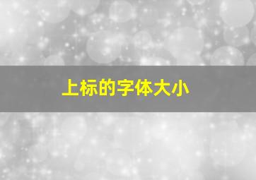 上标的字体大小