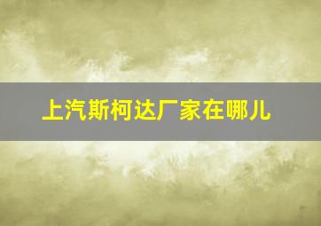 上汽斯柯达厂家在哪儿