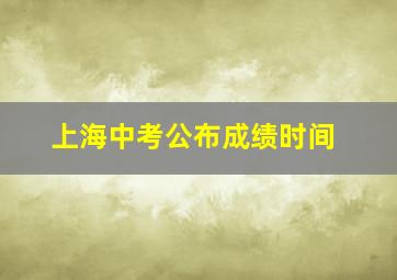 上海中考公布成绩时间