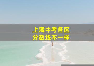 上海中考各区分数线不一样