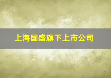 上海国盛旗下上市公司