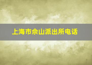 上海市佘山派出所电话