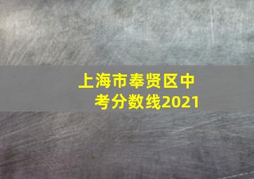 上海市奉贤区中考分数线2021