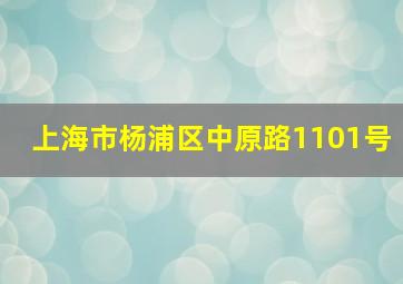 上海市杨浦区中原路1101号