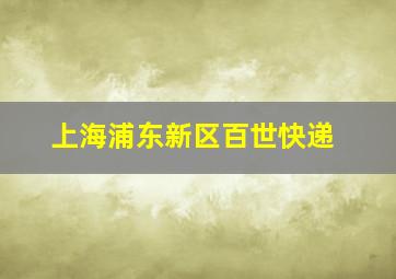 上海浦东新区百世快递