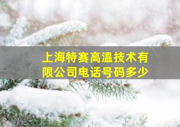 上海特赛高温技术有限公司电话号码多少