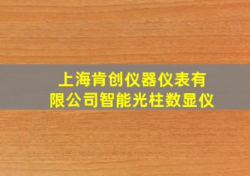 上海肯创仪器仪表有限公司智能光柱数显仪