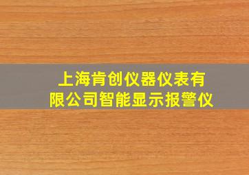 上海肯创仪器仪表有限公司智能显示报警仪