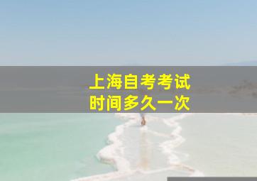 上海自考考试时间多久一次