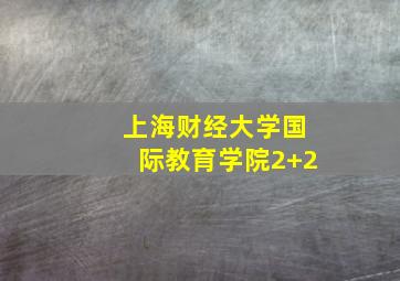 上海财经大学国际教育学院2+2