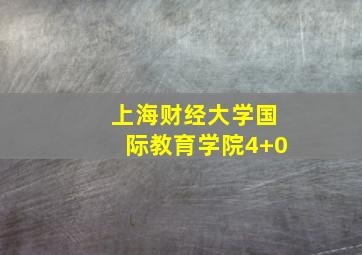 上海财经大学国际教育学院4+0