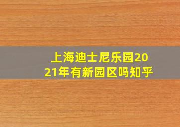 上海迪士尼乐园2021年有新园区吗知乎