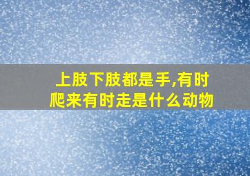 上肢下肢都是手,有时爬来有时走是什么动物