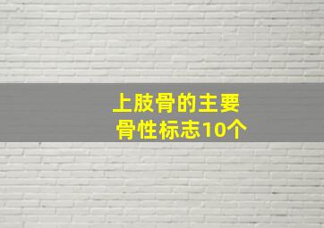 上肢骨的主要骨性标志10个