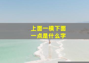 上面一横下面一点是什么字