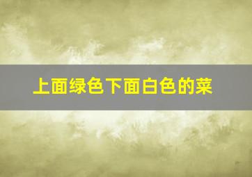 上面绿色下面白色的菜