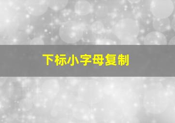 下标小字母复制