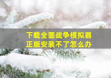 下载全面战争模拟器正版安装不了怎么办