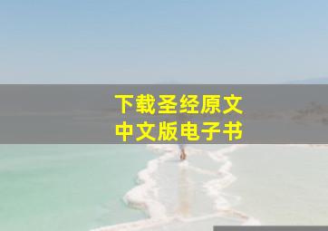 下载圣经原文中文版电子书