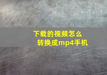 下载的视频怎么转换成mp4手机