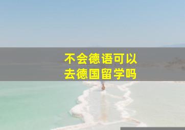 不会德语可以去德国留学吗