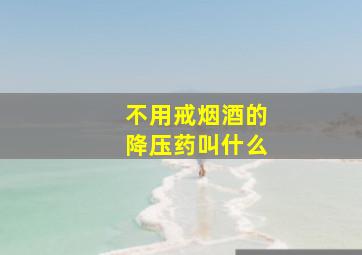 不用戒烟酒的降压药叫什么