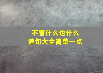 不管什么也什么造句大全简单一点