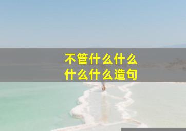 不管什么什么什么什么造句