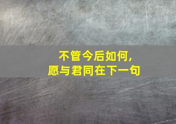 不管今后如何,愿与君同在下一句