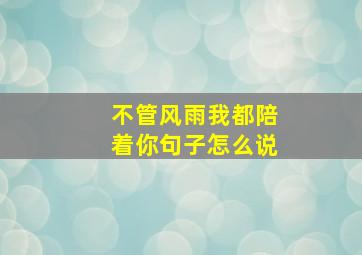 不管风雨我都陪着你句子怎么说