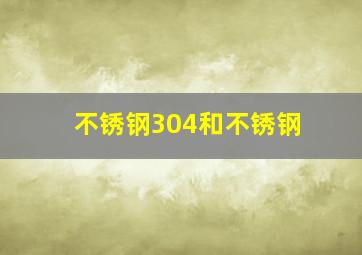 不锈钢304和不锈钢