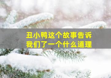 丑小鸭这个故事告诉我们了一个什么道理