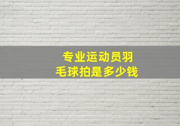 专业运动员羽毛球拍是多少钱