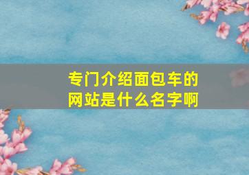 专门介绍面包车的网站是什么名字啊