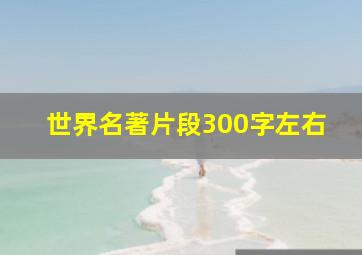 世界名著片段300字左右