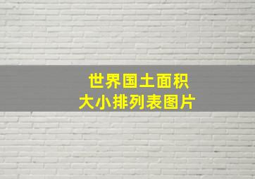 世界国土面积大小排列表图片