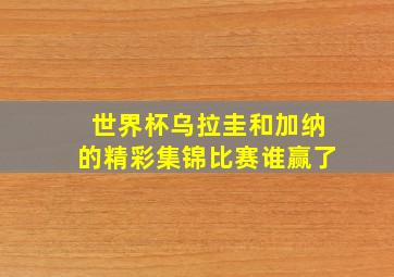 世界杯乌拉圭和加纳的精彩集锦比赛谁赢了