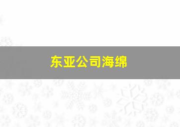 东亚公司海绵