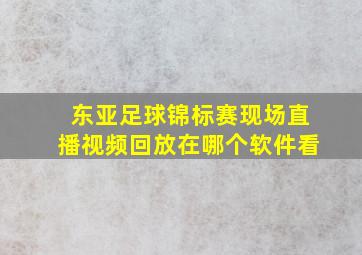 东亚足球锦标赛现场直播视频回放在哪个软件看