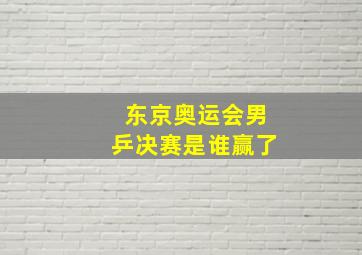 东京奥运会男乒决赛是谁赢了