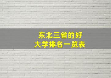 东北三省的好大学排名一览表