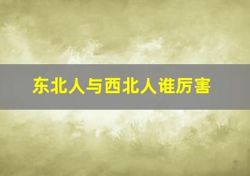 东北人与西北人谁厉害