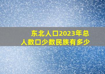 东北人口2023年总人数口少数民族有多少