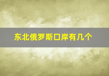 东北俄罗斯口岸有几个