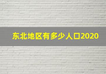 东北地区有多少人口2020