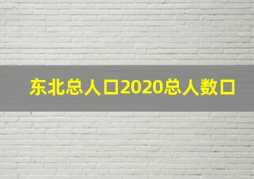 东北总人口2020总人数口