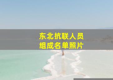 东北抗联人员组成名单照片