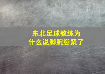 东北足球教练为什么说脚腕绷紧了