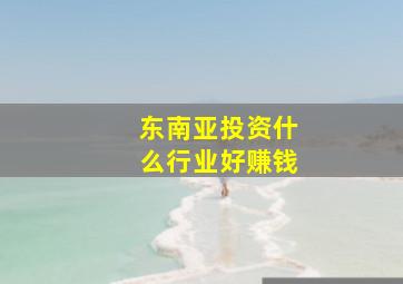 东南亚投资什么行业好赚钱